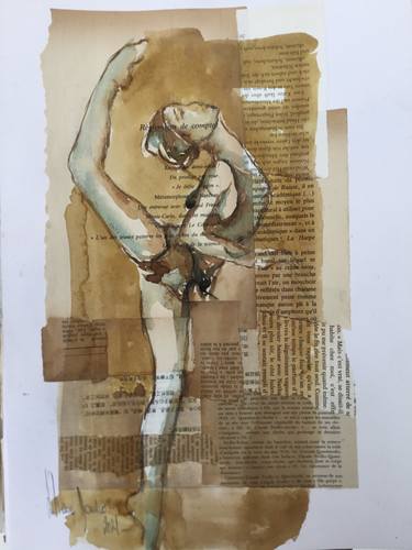 Original Figurative Body Collage by Liliane Danino