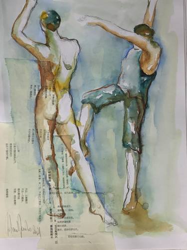 Original Figurative Body Drawings by Liliane Danino