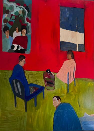 Saatchi Art Artist Rebecca Aldernet; Paintings, “Red Living Room” #art