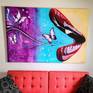 Beautiful colors. Purple pink and blue. Red lips. Butterflies. Fantastic imaginations.