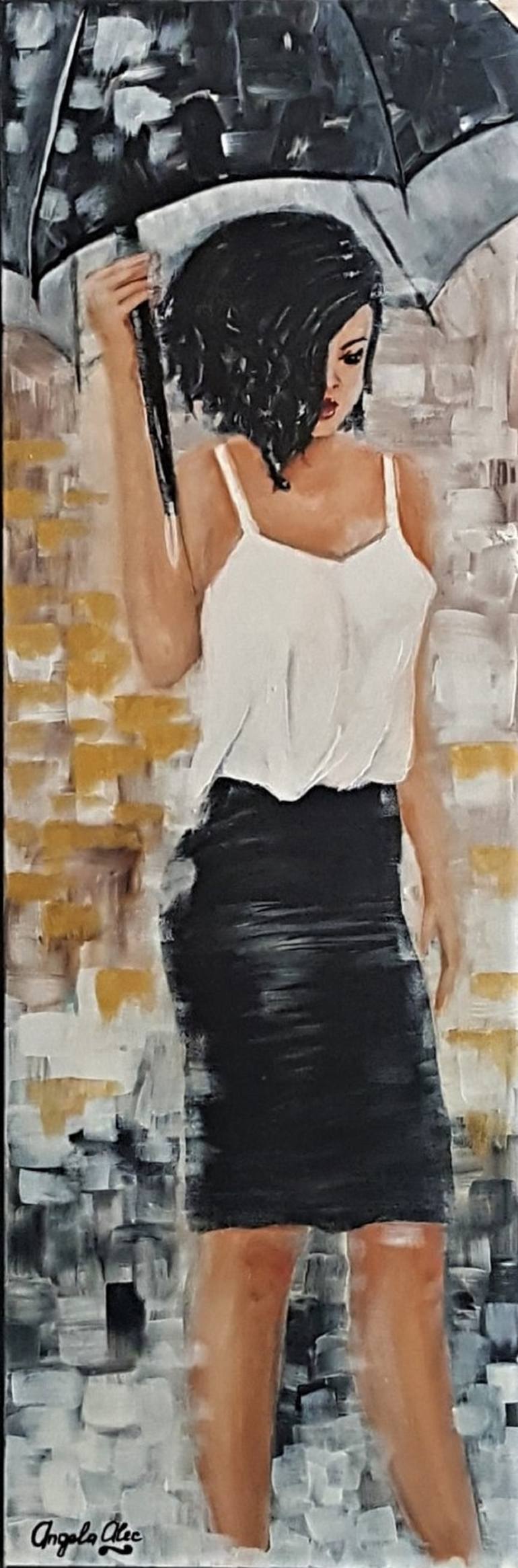 Original Fine Art Women Painting by Angela Alec