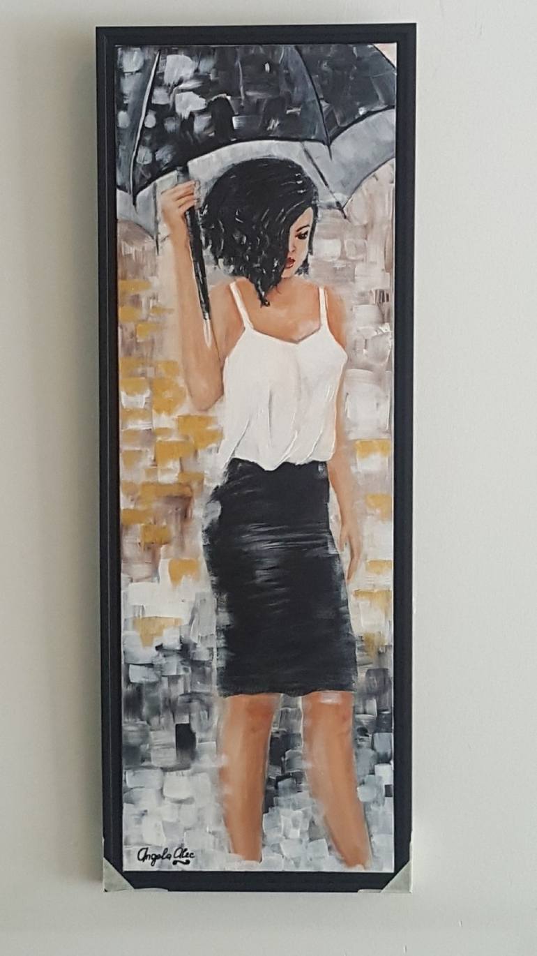 Original Fine Art Women Painting by Angela Alec