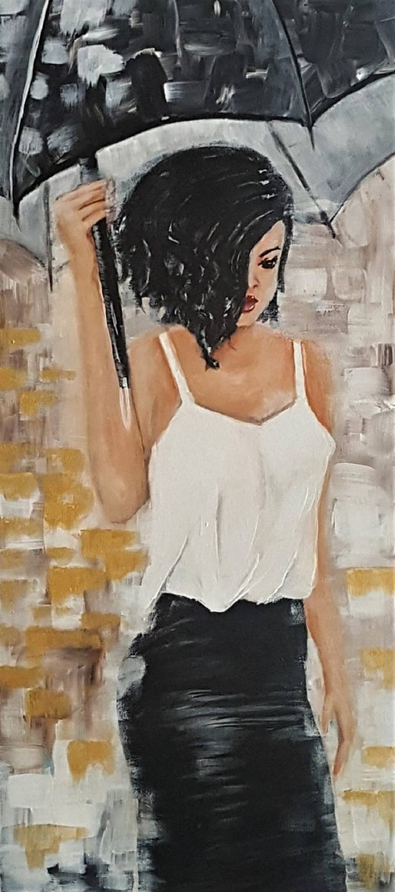 Original Fine Art Women Painting by Angela Alec