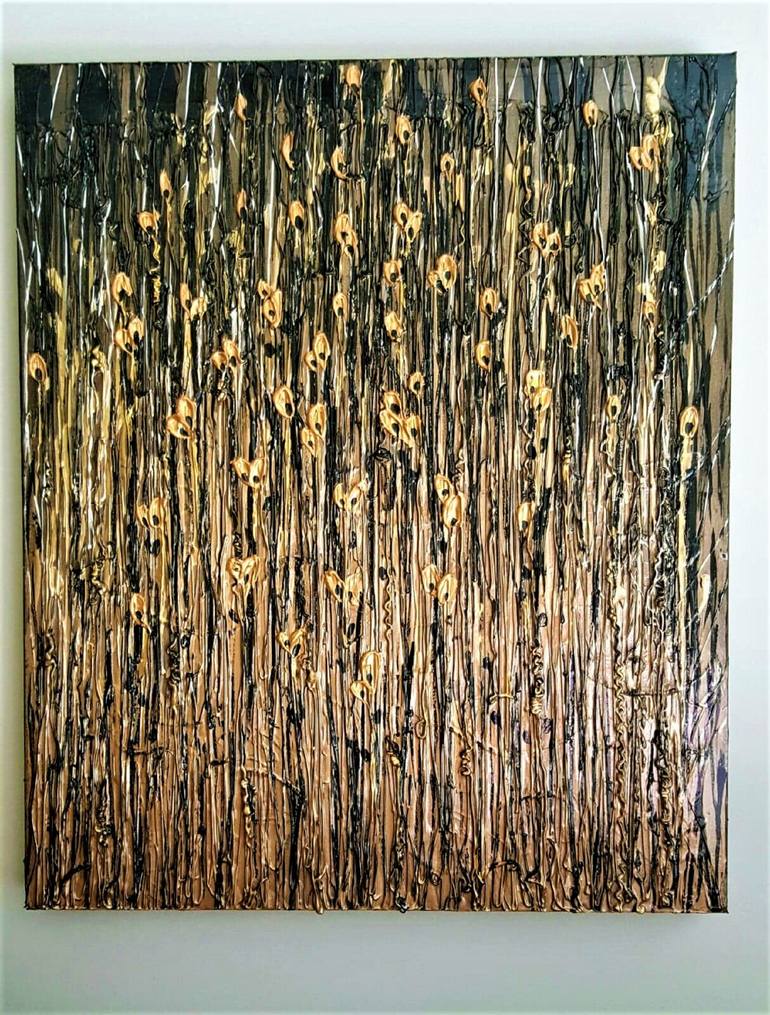 Original Art Deco Abstract Painting by Angela Alec