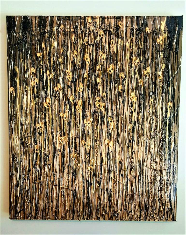 Original Art Deco Abstract Painting by Angela Alec