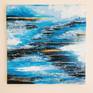 Blue Valley. Abstract landscape on 24x24x1.5 stretched canvas
