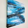 Blue Valley. Abstract landscape on 24x24x1.5 stretched canvas