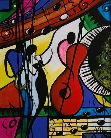 Print of Abstract Music Paintings by Angela Alec