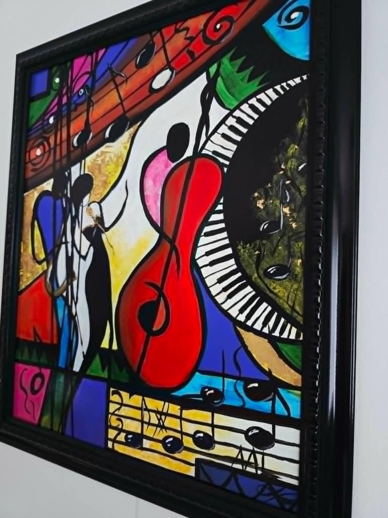 Original Abstract Music Painting by Angela Alec