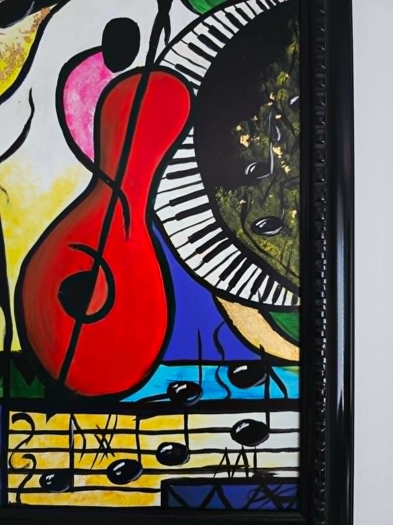 Original Abstract Music Painting by Angela Alec