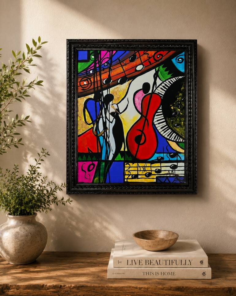 Original Abstract Music Painting by Angela Alec