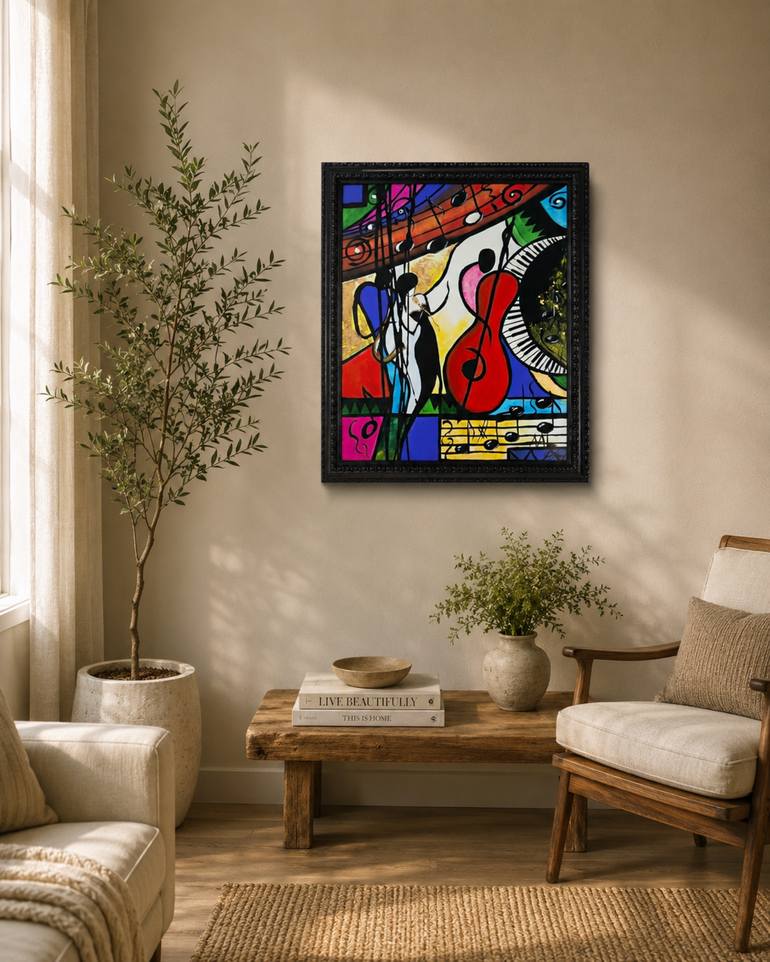 Original Abstract Music Painting by Angela Alec
