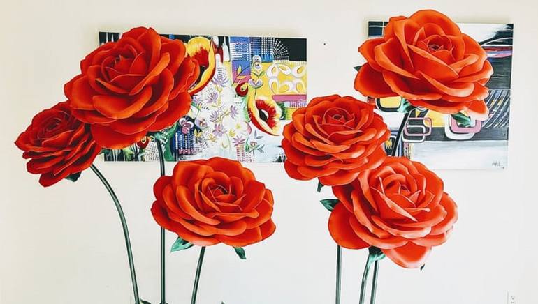 Original Pop Art Floral Installation by Angela Alec