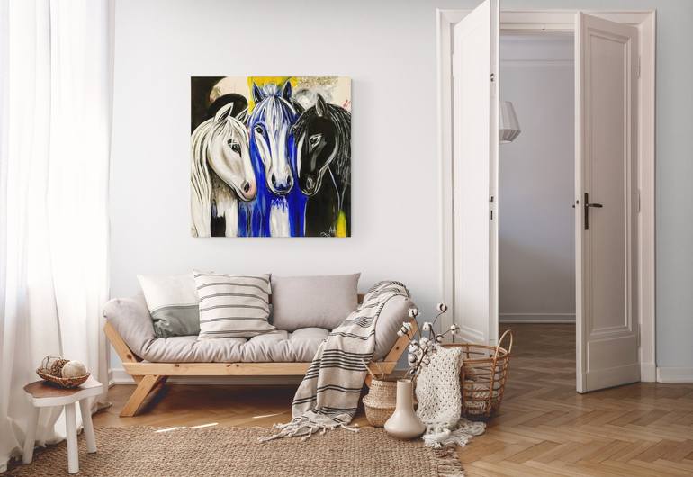 Original Abstract Animal Painting by Angela Alec