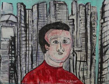 Print of Portraiture Cities Paintings by Dan Guz Man