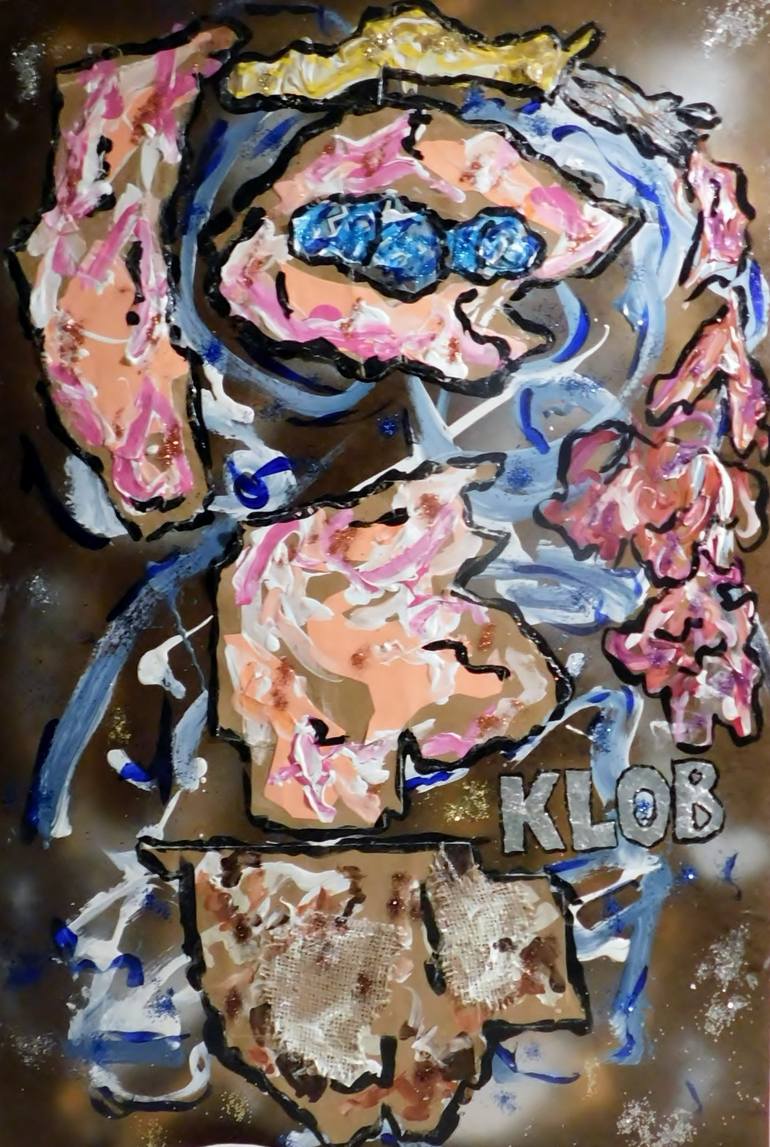 Early Cave Painter (Aurignacian) Original Painting by kevin o'brien