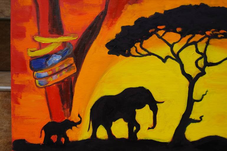 Original Abstract Pop Culture/Celebrity Painting by Oksana Okhapkina