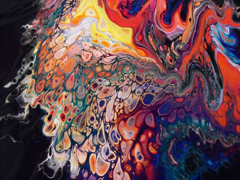 Original Abstract Expressionism Abstract Painting by Pauline George