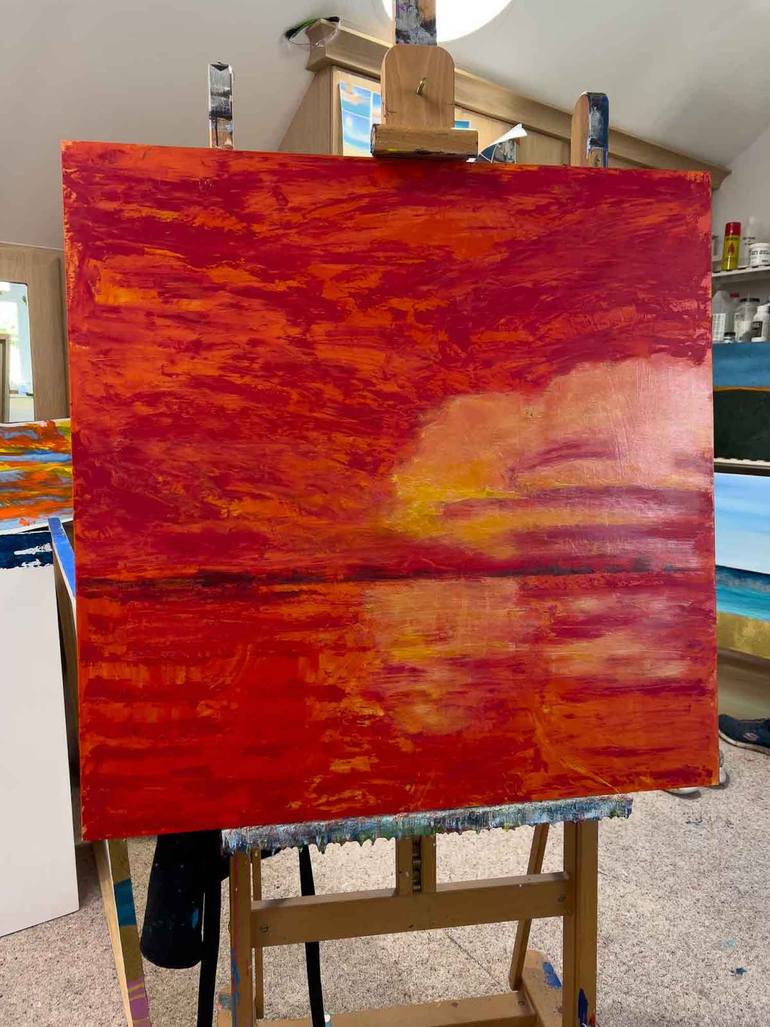 Original Abstract Landscape Painting by Kris Mercer