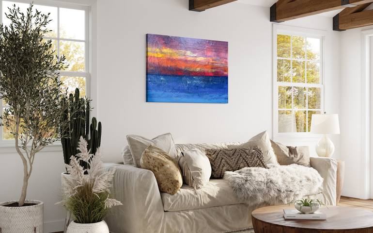 Original Abstract Seascape Painting by Kris Mercer