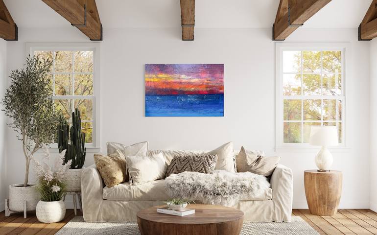 Original Abstract Seascape Painting by Kris Mercer