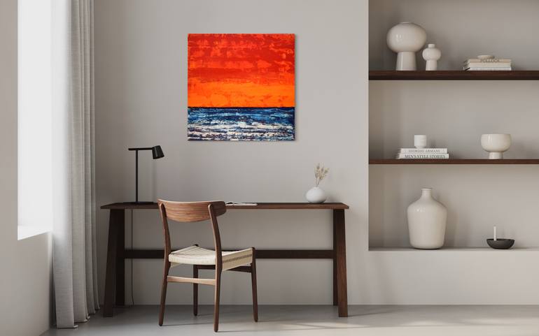Original Abstract Seascape Painting by Kris Mercer