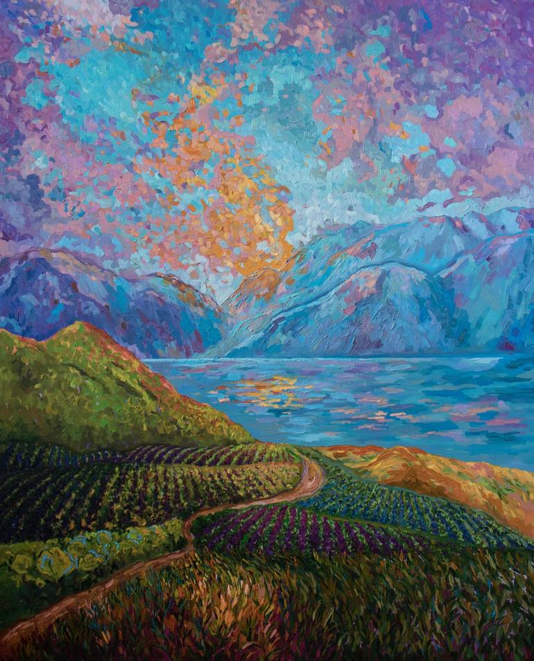 Print of Expressionism Landscape Paintings by Yana Khachikyan