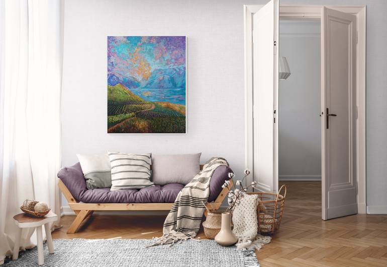 Original Expressionism Landscape Painting by Yana Khachikyan