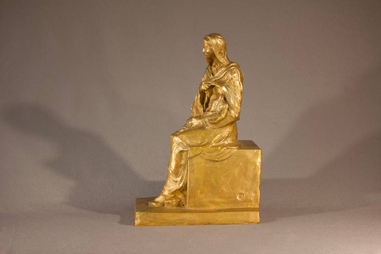 Original Religious Sculpture by Francesco Zavattaro Ardizzi