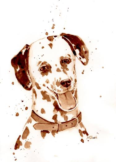 Print of Dogs Paintings by Mariia Znova