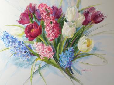 Original Impressionism Floral Paintings by Mariia Znova