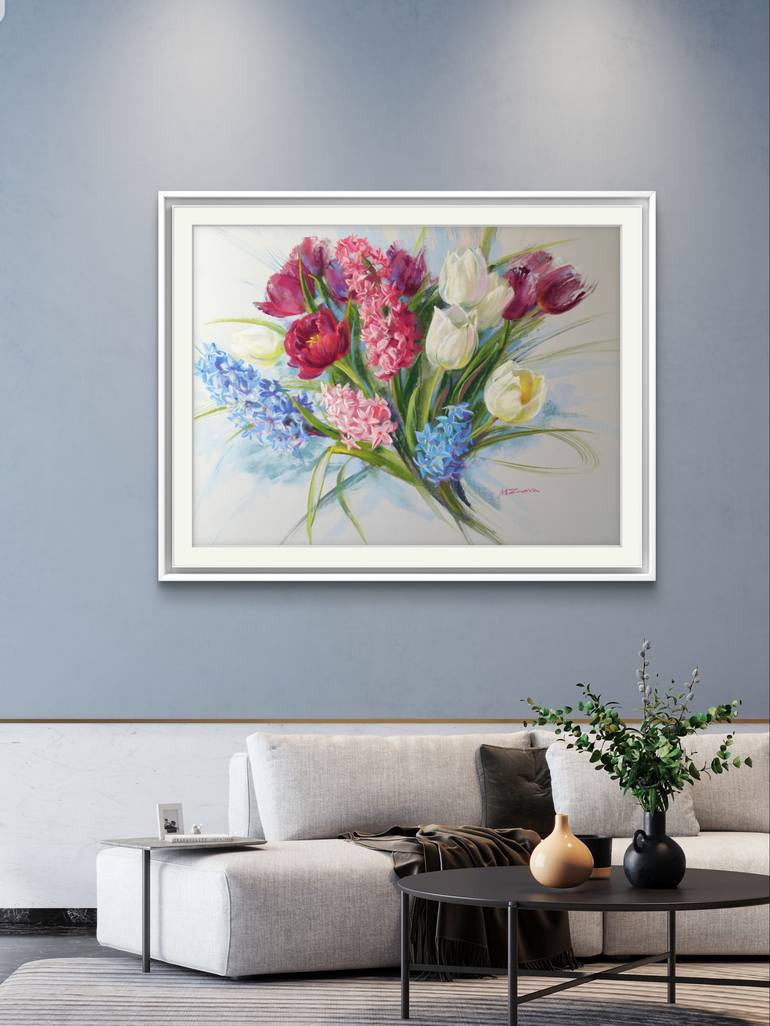 Original Impressionism Floral Painting by Mariia Znova