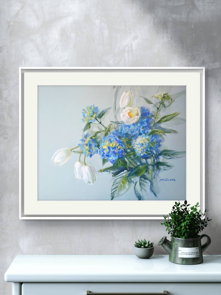 Original Floral Painting by Mariia Znova