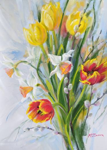 Original Impressionism Floral Paintings by Mariia Znova