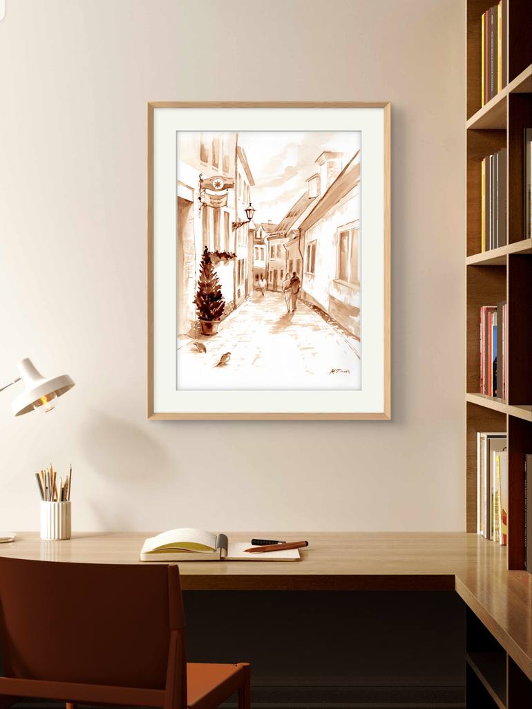 Original Realism Architecture Painting by Mariia Znova