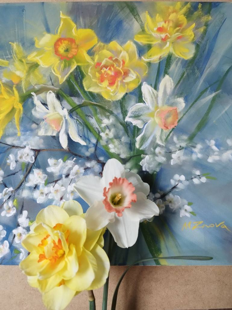 Original Floral Painting by Mariia Znova