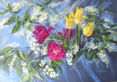 Original Impressionism Floral Paintings by Mariia Znova