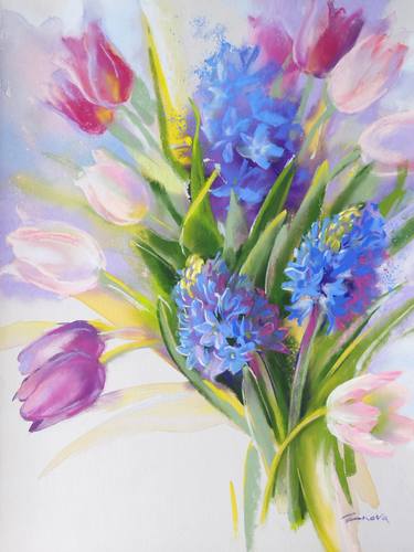 Original Impressionism Floral Paintings by Mariia Znova