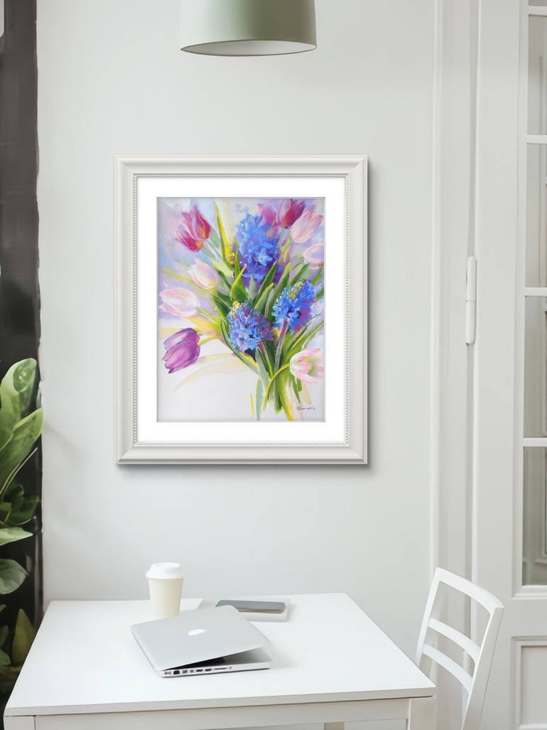 Original Impressionism Floral Painting by Mariia Znova