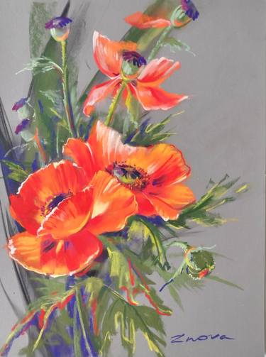Original Floral Paintings by Mariia Znova