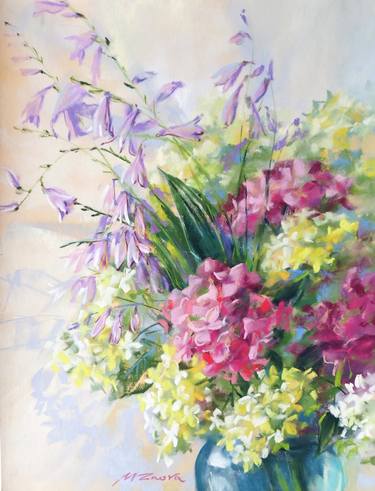 Print of Impressionism Floral Paintings by Mariia Znova