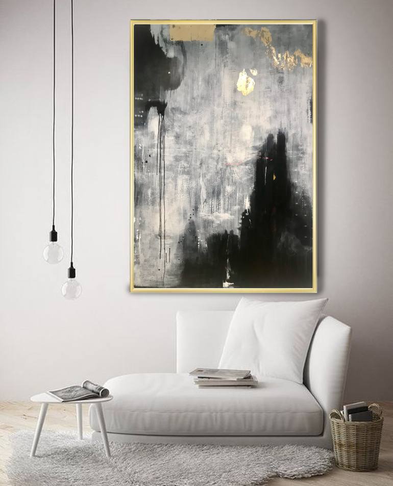 Original Abstract Expressionism Abstract Painting by Grazyna Aneta Ochowiak