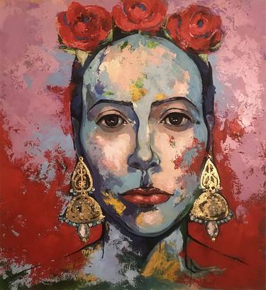 Original Abstract Portrait Paintings by Zerrine Abdullayeva