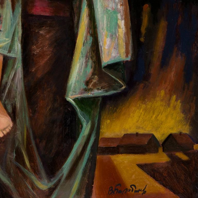 Original Conceptual People Painting by Viktar Barabantsau