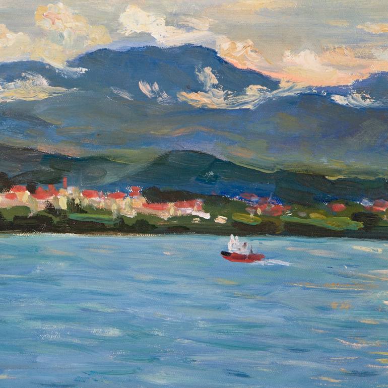 Original Impressionism Seascape Painting by Viktar Barabantsau