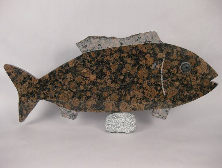 Original Figurative Fish Sculpture by Bob Madden