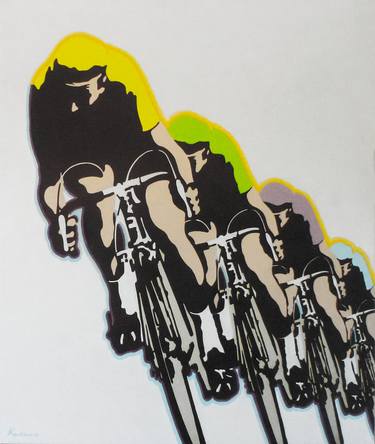 Print of Pop Art Bicycle Paintings by Andrzej Krzysztoforski