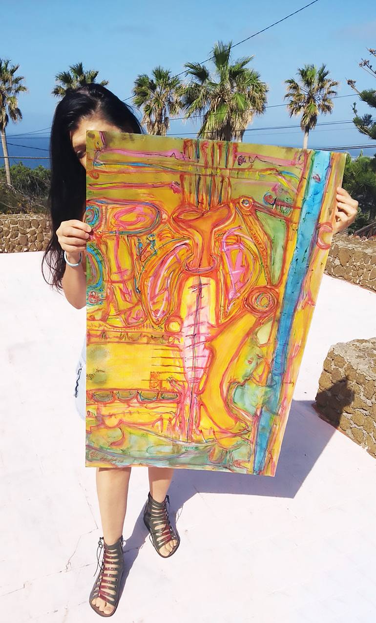 Original Abstract Expressionism Abstract Painting by Matilde Cánepa González