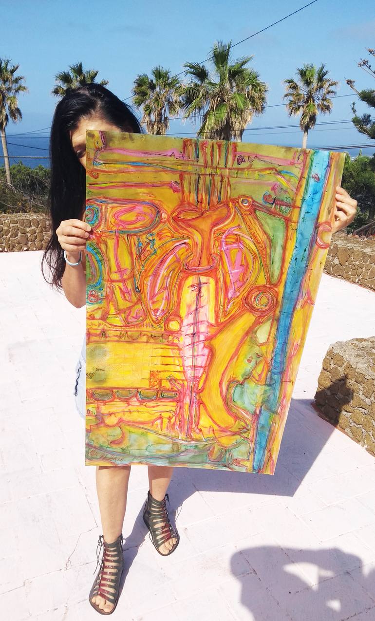 Original Abstract Expressionism Abstract Painting by Matilde Cánepa González