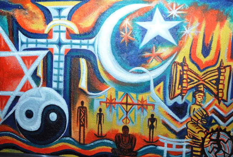 Original Abstract Religious Painting by Rasheed Amodu